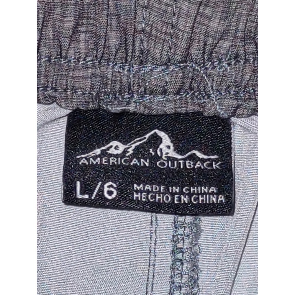 American Outback Shorts Athletic Gym Workout Casual Gray L - Picture 5 of 5